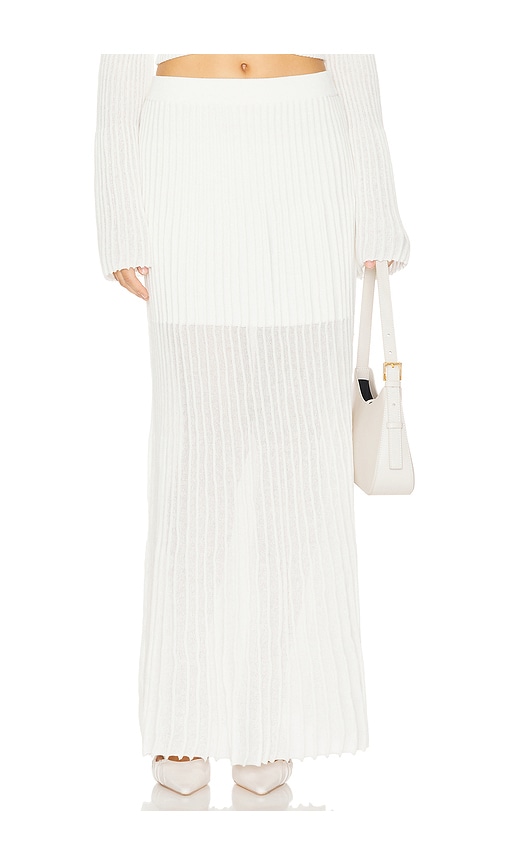 Clea MIDIROCK AUS STRICK MANNING in Ivory. Größe XS. Also in L