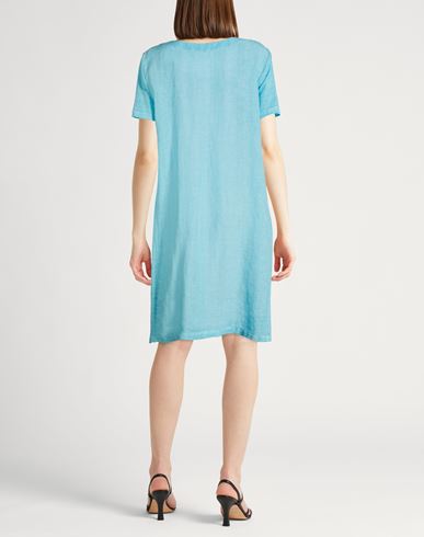 Woman Mini dress Turquoise Size 8 Linen