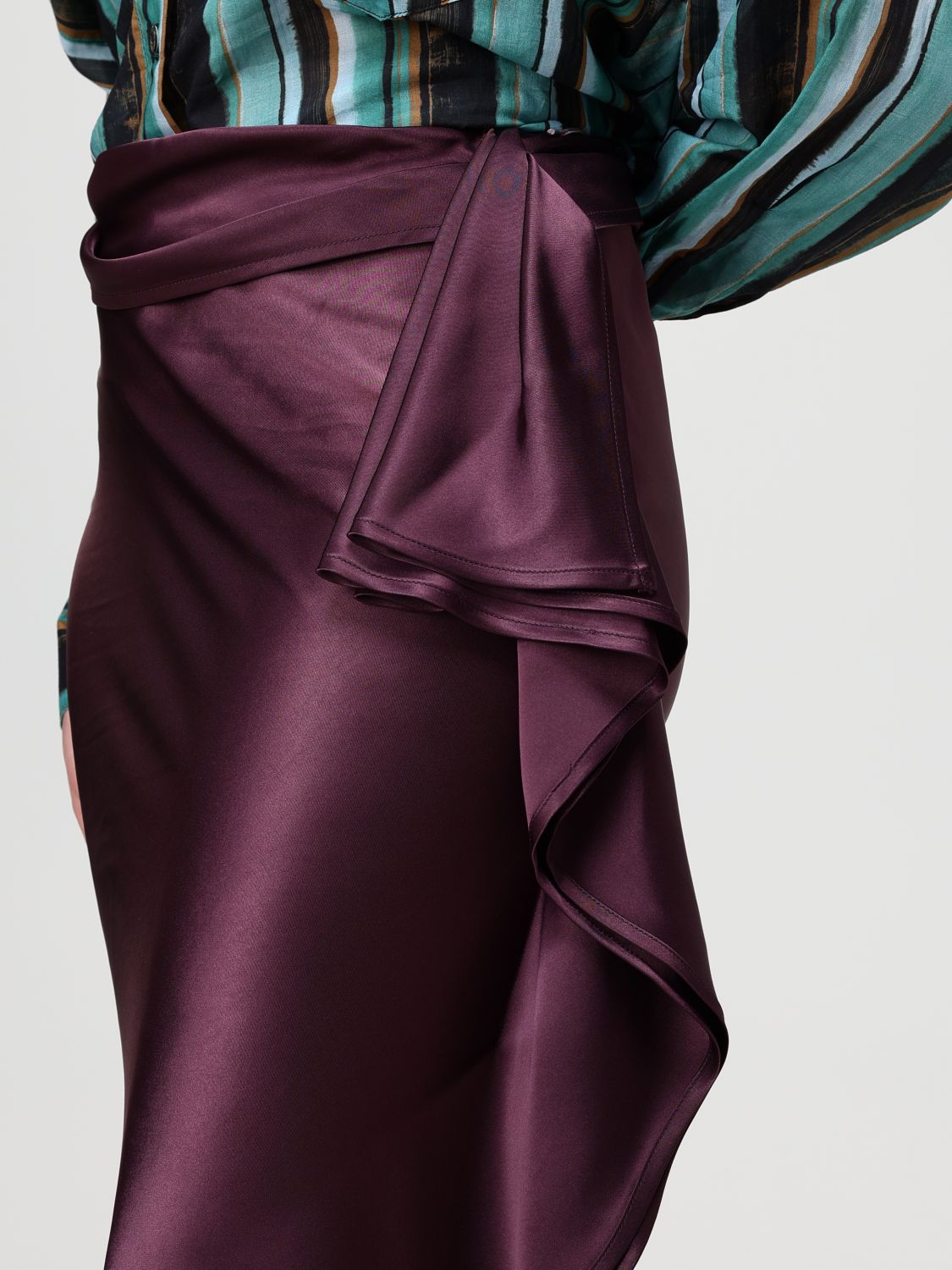 Skirt Woman color Burgundy
