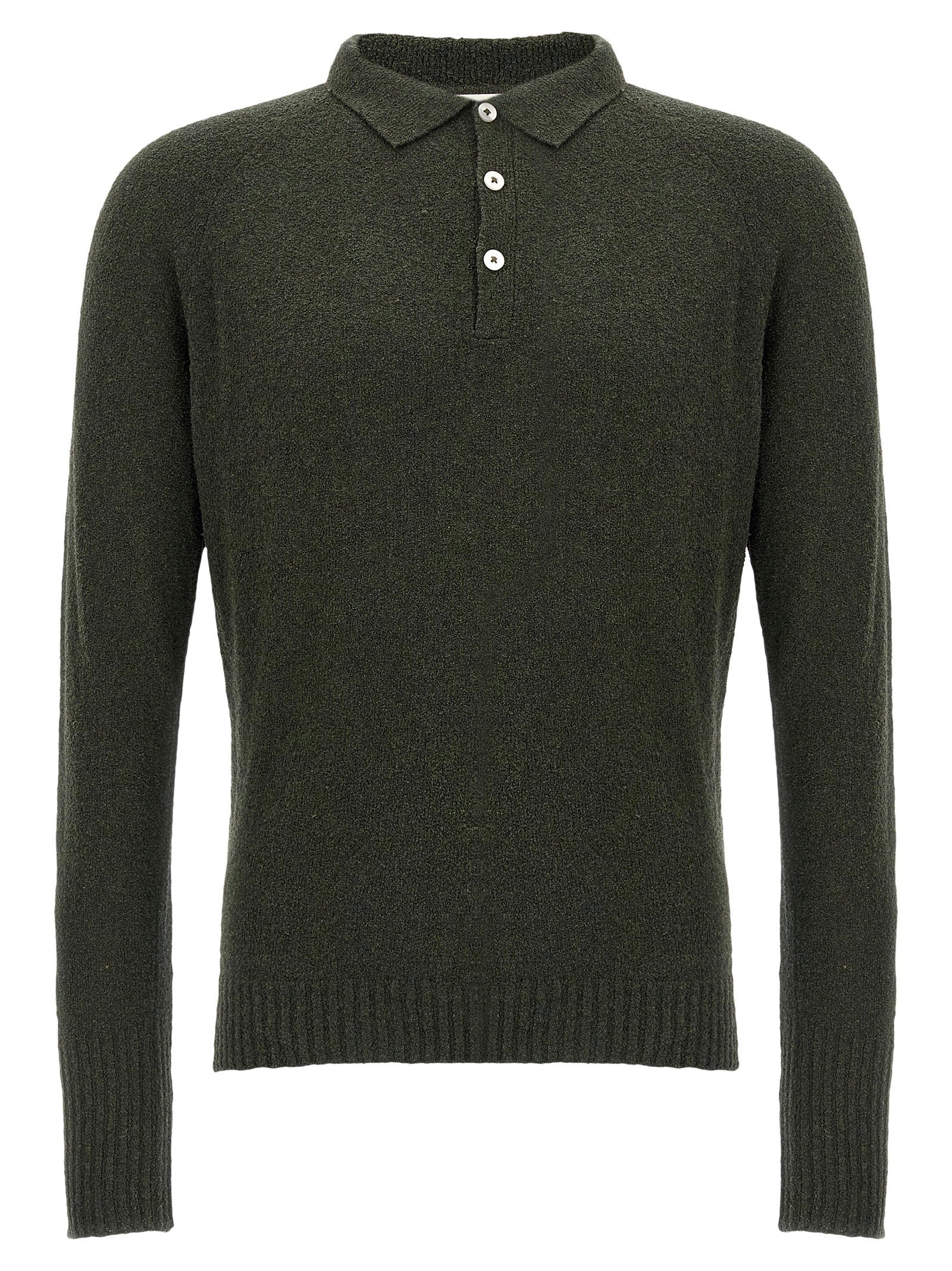 Bouclé Cotton Polo Shirt