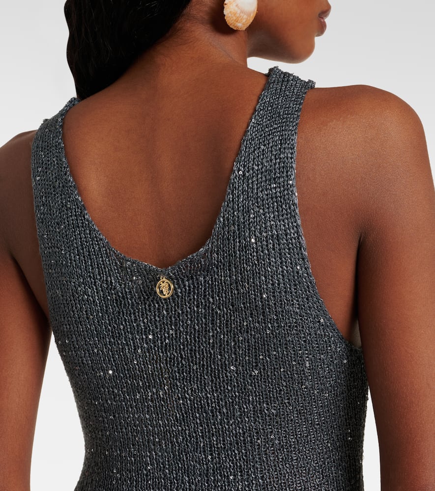 Jules sequined knitted maxi dress