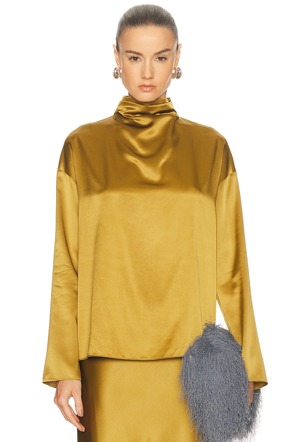 SRG Atlas Silk Top in Chartreuse. L also in XS