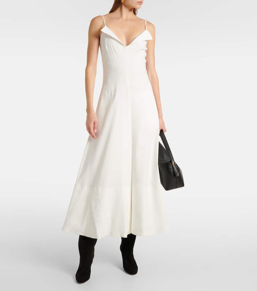 Ruby linen-blend midi dress