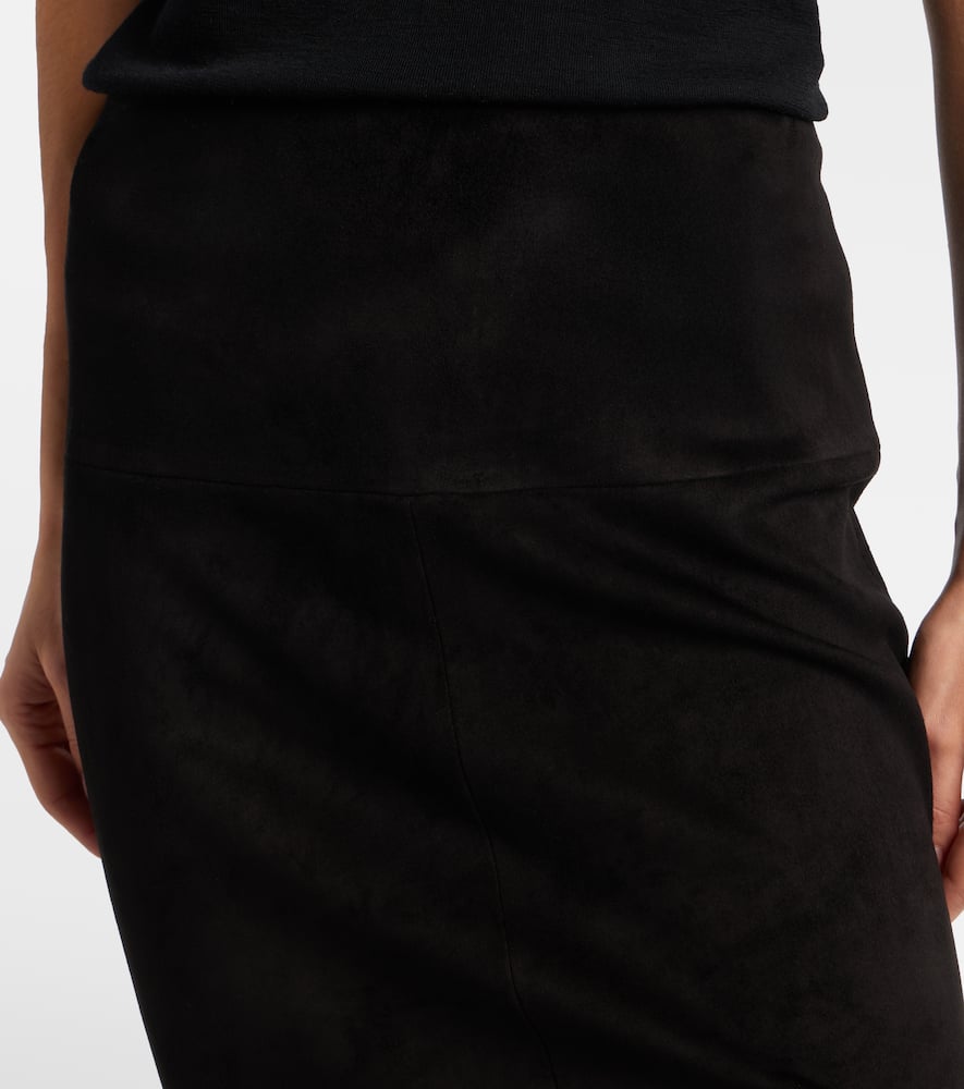 Gin suede midi skirt