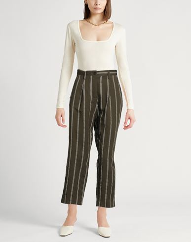Woman Pants Military green Size 2 Viscose, Polyester, Cotton