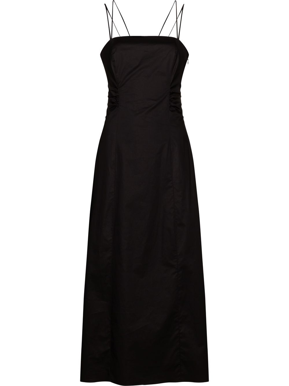 Square-neck sleeveless dress - Black