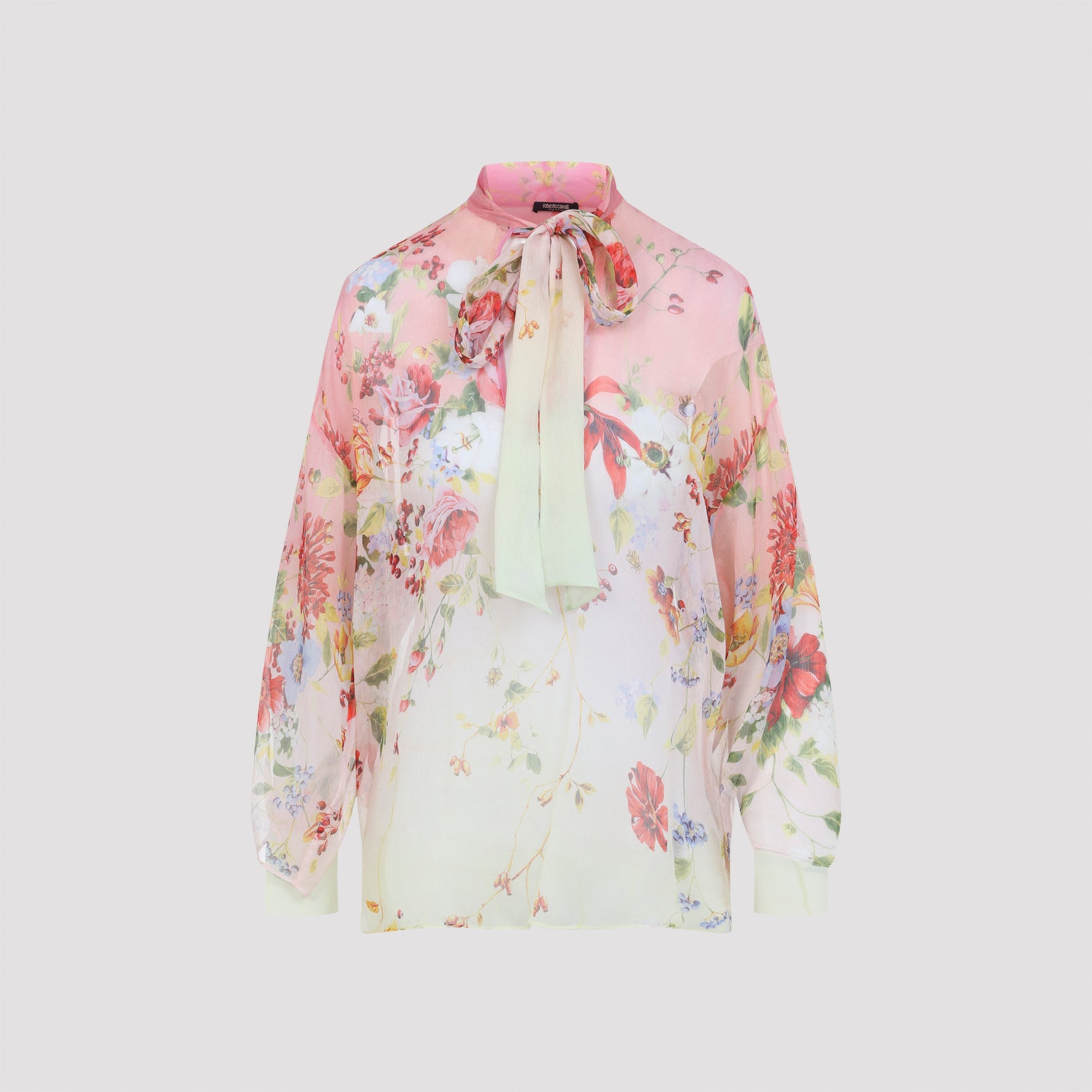 Chiffon Blouse with Miami Flowers Print