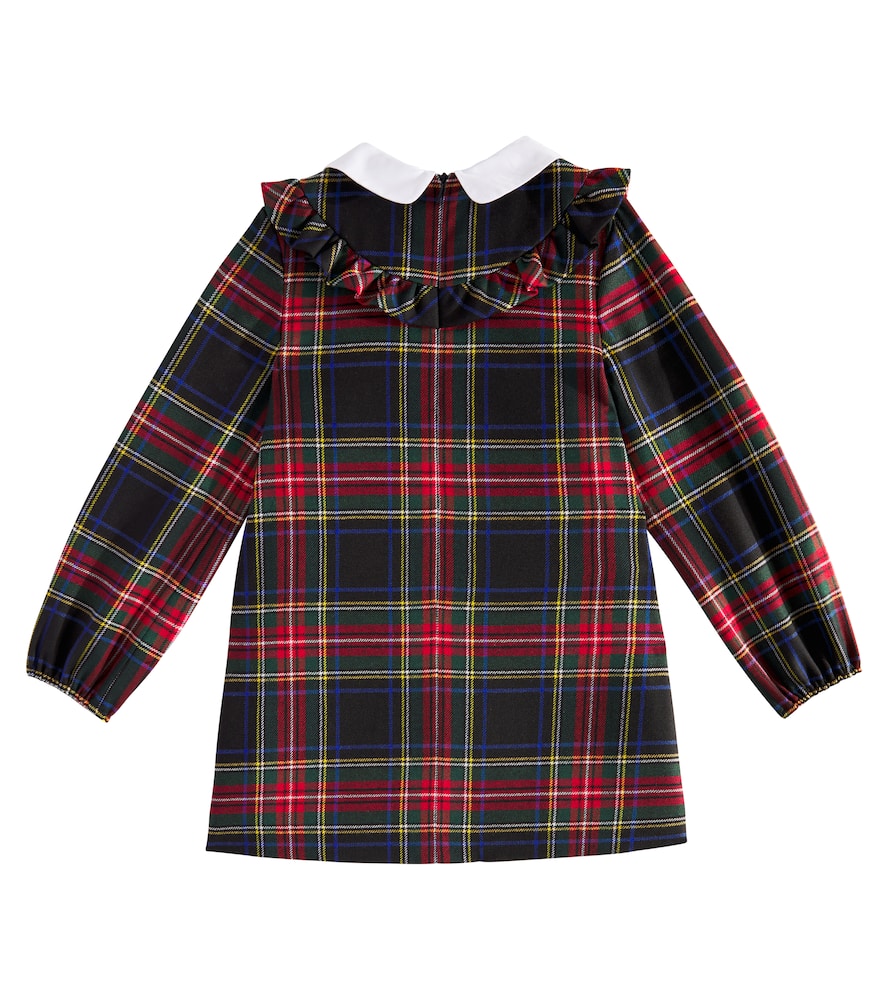 Wool and cotton-blend tartan dress