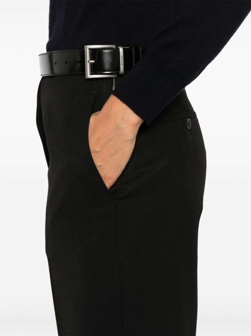 Black gabardine trousers