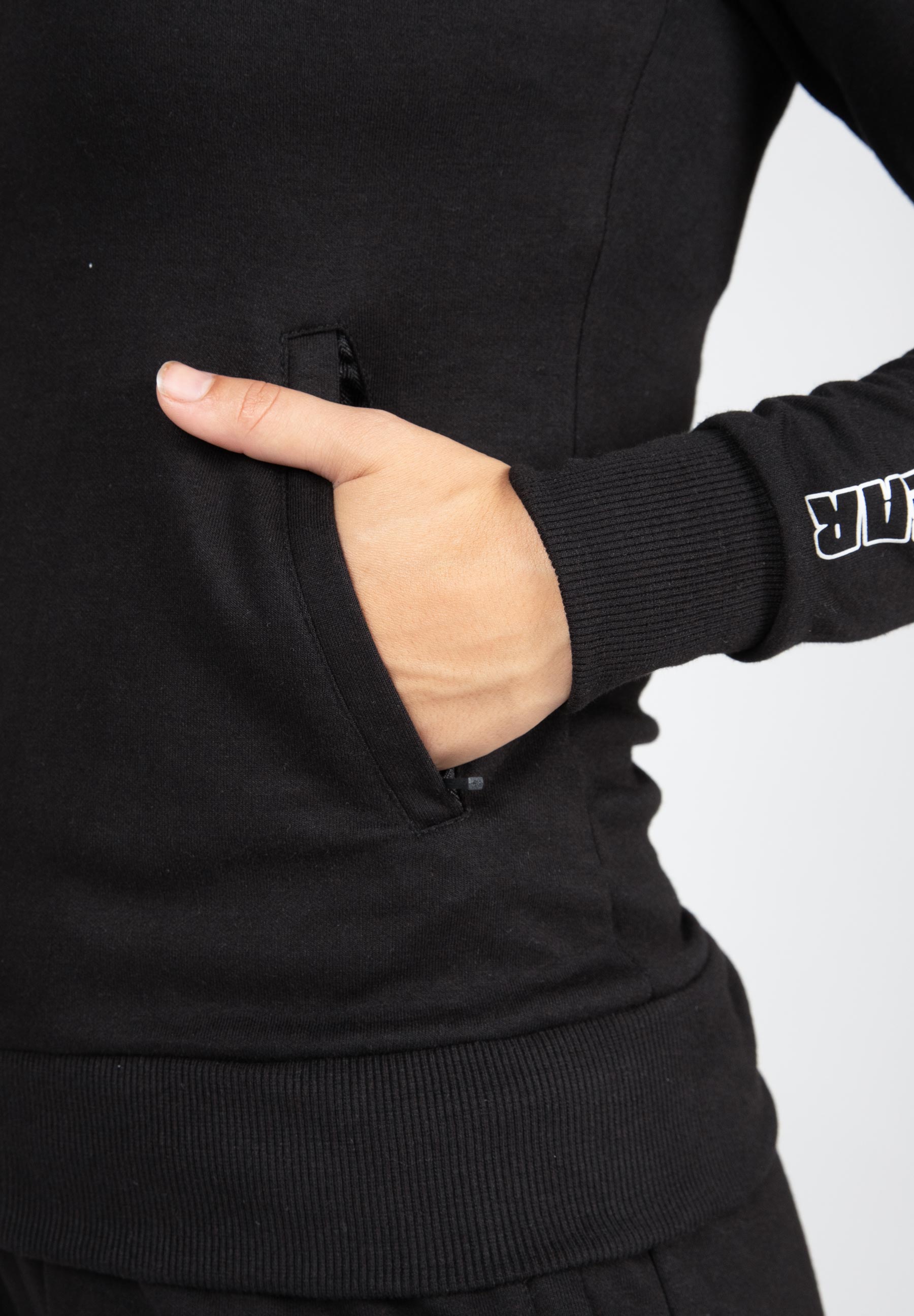 Marion Zipped Hoodie - Black