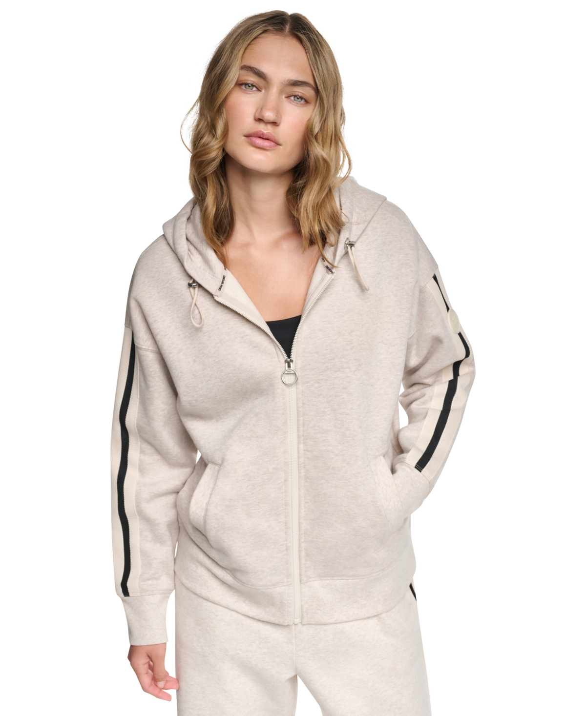 Women's Textured Tape Full-Zip Hoodie - Cortado Heather