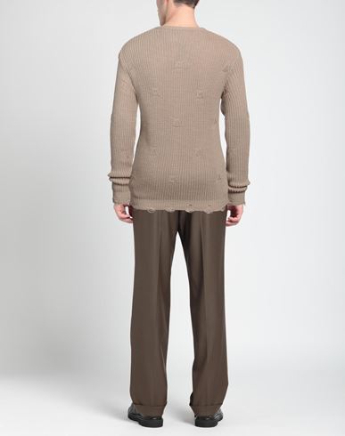 Man Sweater Sand Size L Acrylic, Wool