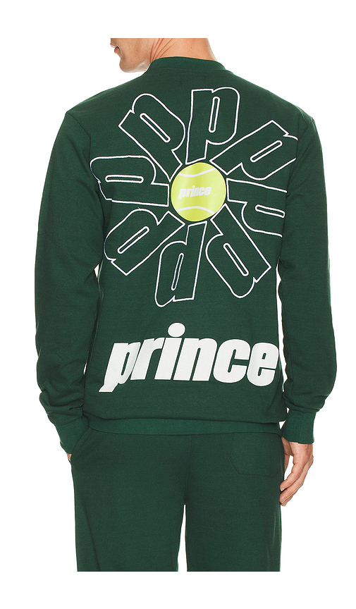 Prince Tennis Fleece Crew Neck Sweatshirt in Green. - M also in