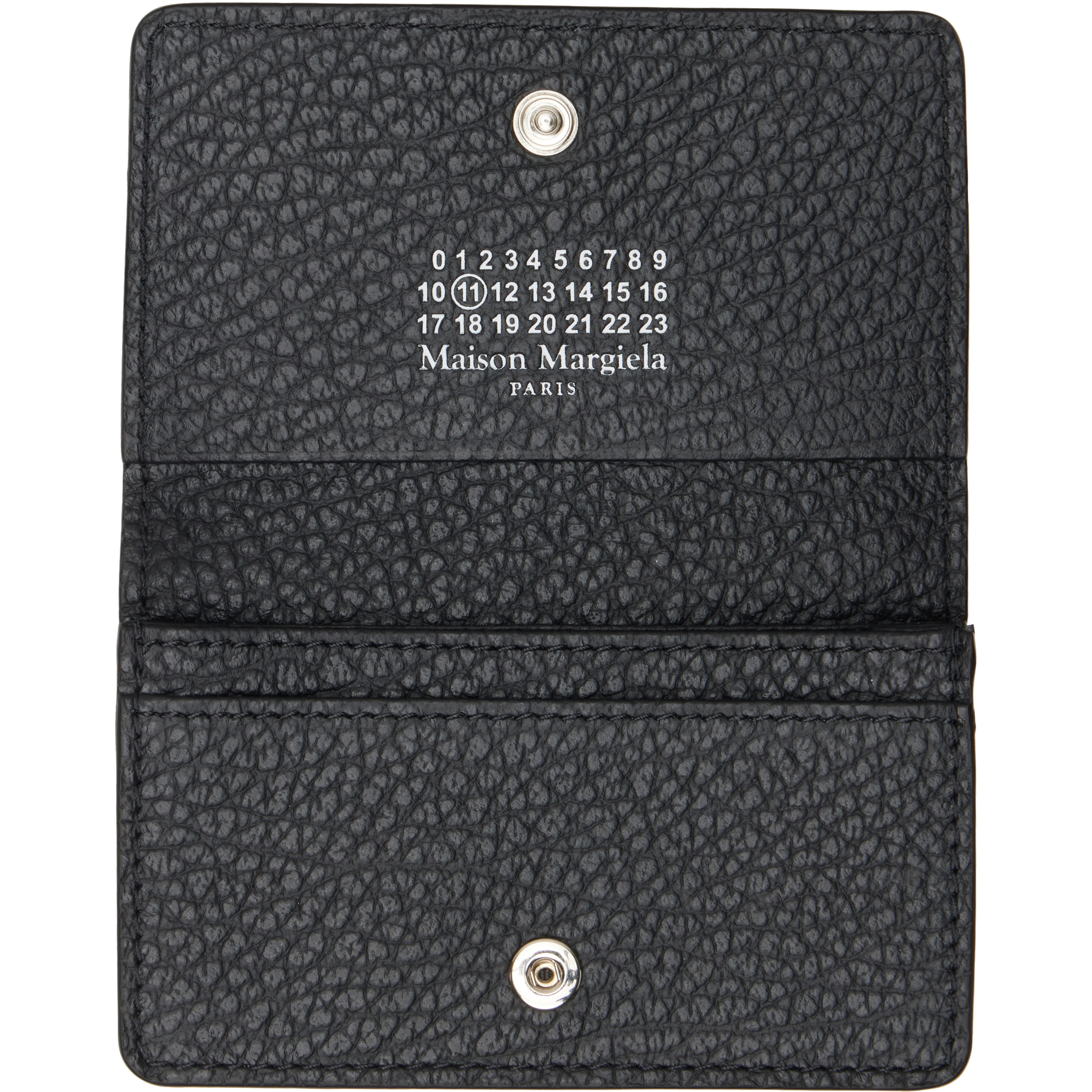 Black Four Stitches Card Holder