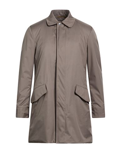 Man Overcoat & Trench Coat Grey Size 38 Polyester, Polyurethane