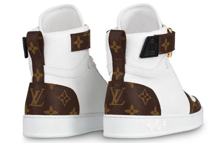 (WMNS) LV Boombox High-Top Sneakers White