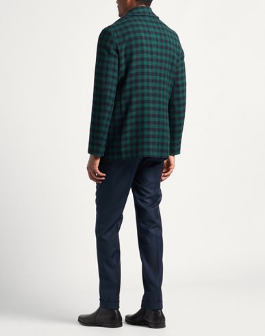 Man Coat Dark green Size 40 Virgin Wool