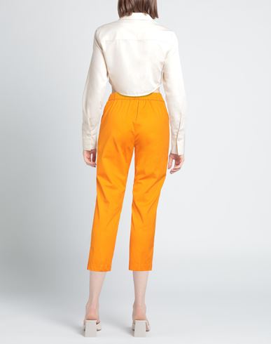 Z. o.e. Zone Of Embroidered Woman Pants Orange Size S Cotton, Elastane