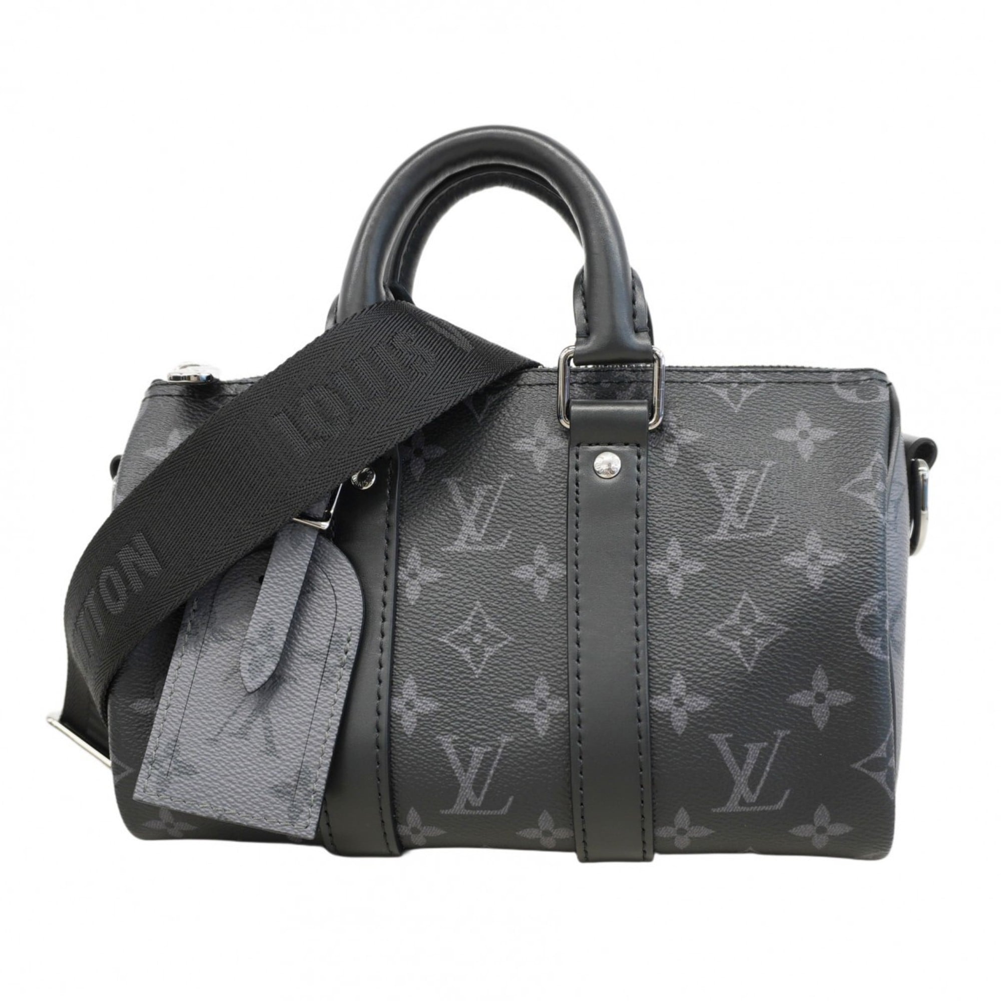 Louis Vuitton Black Gray Handbag Pre-Owned