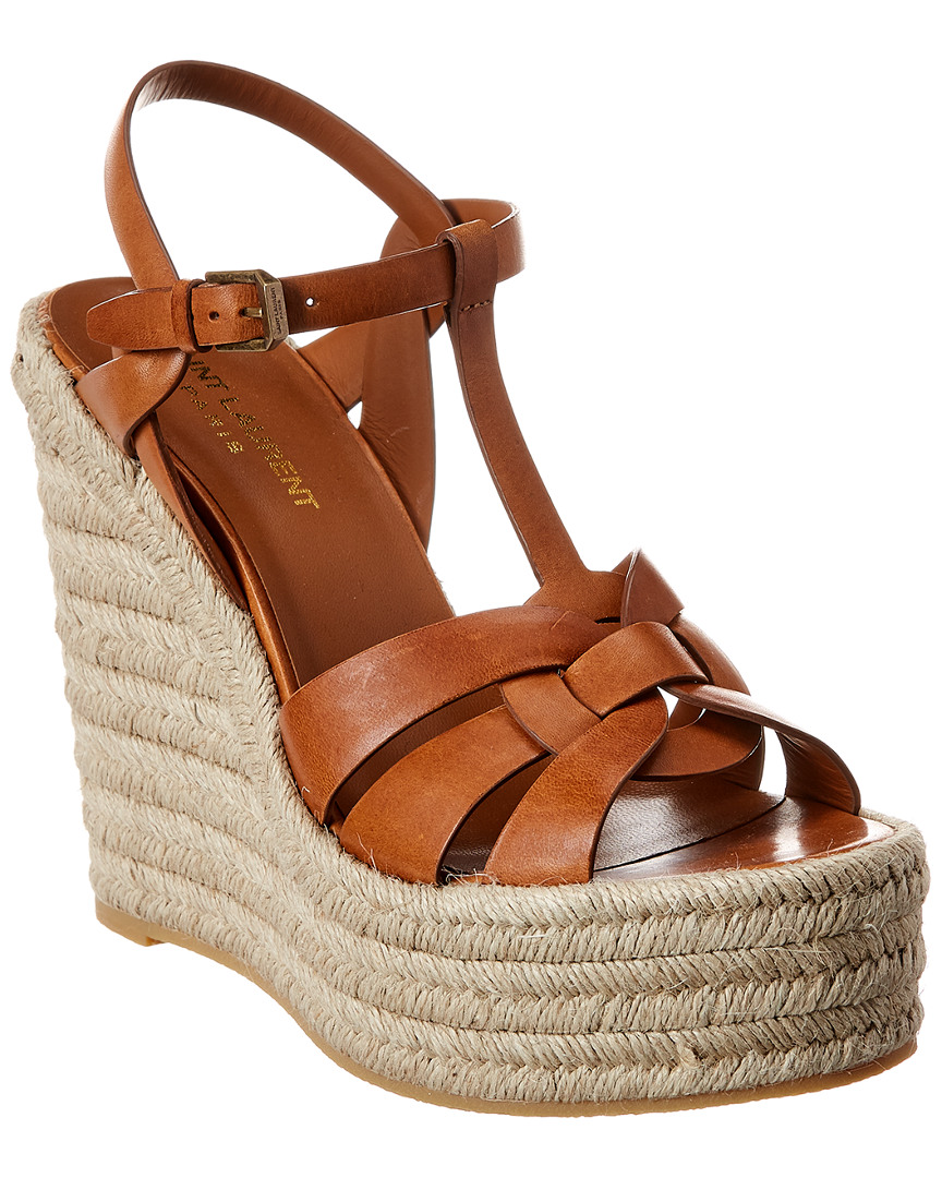 Tribute 85 Leather Espadrille Wedge Sandal