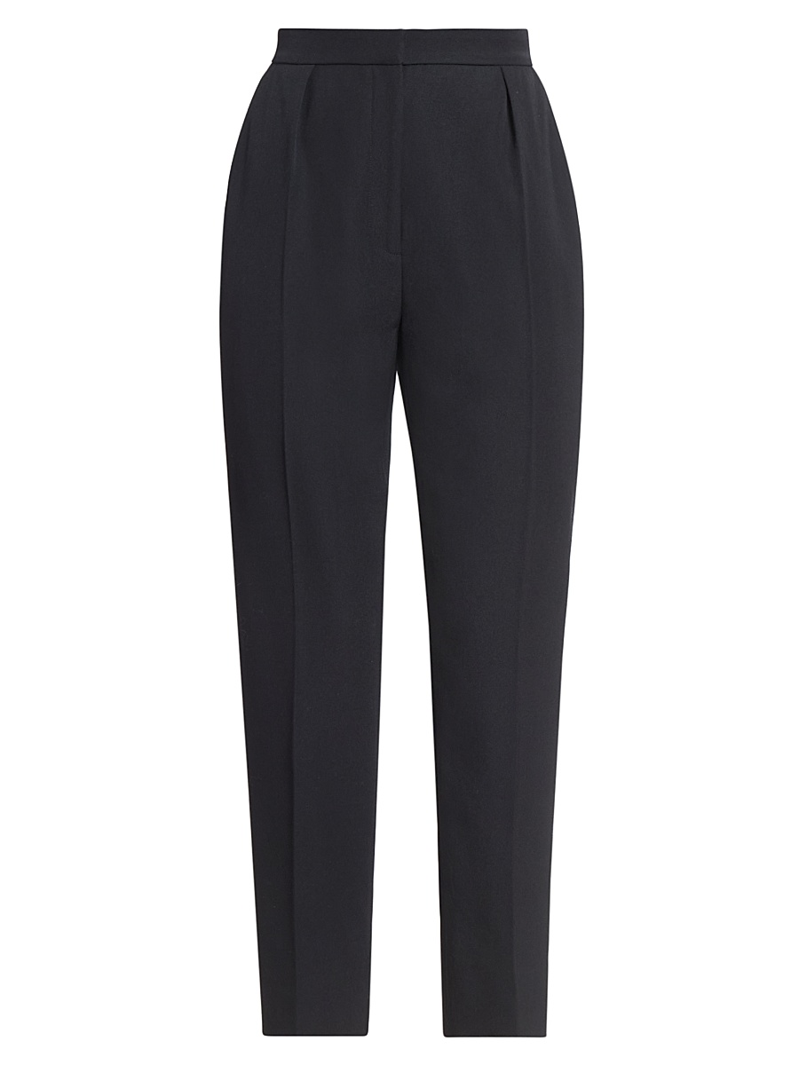 Women's Grain De Poudre Wool Pants - Noir