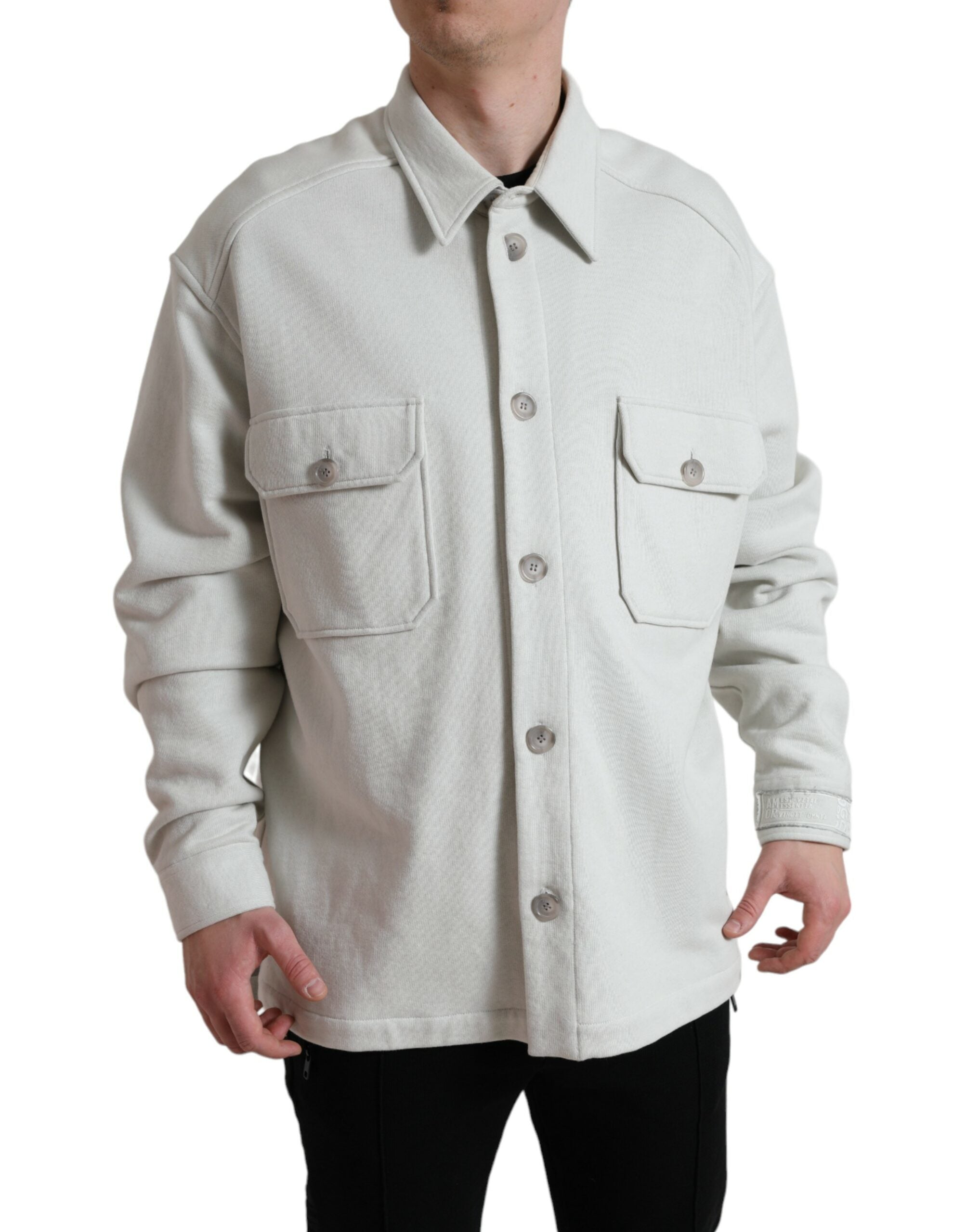 100% Cotton Overshirt — Gray