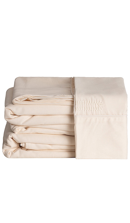 Ettitude BETTWÄSCHE-SET LINEN+ SHEET SET in Crea