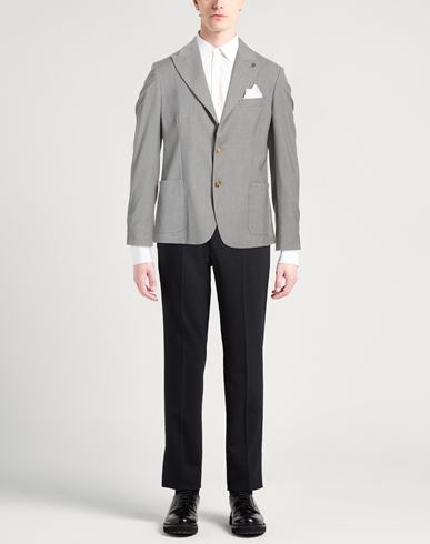 Man Blazer Grey Size 36 Polyester, Viscose, Elastane