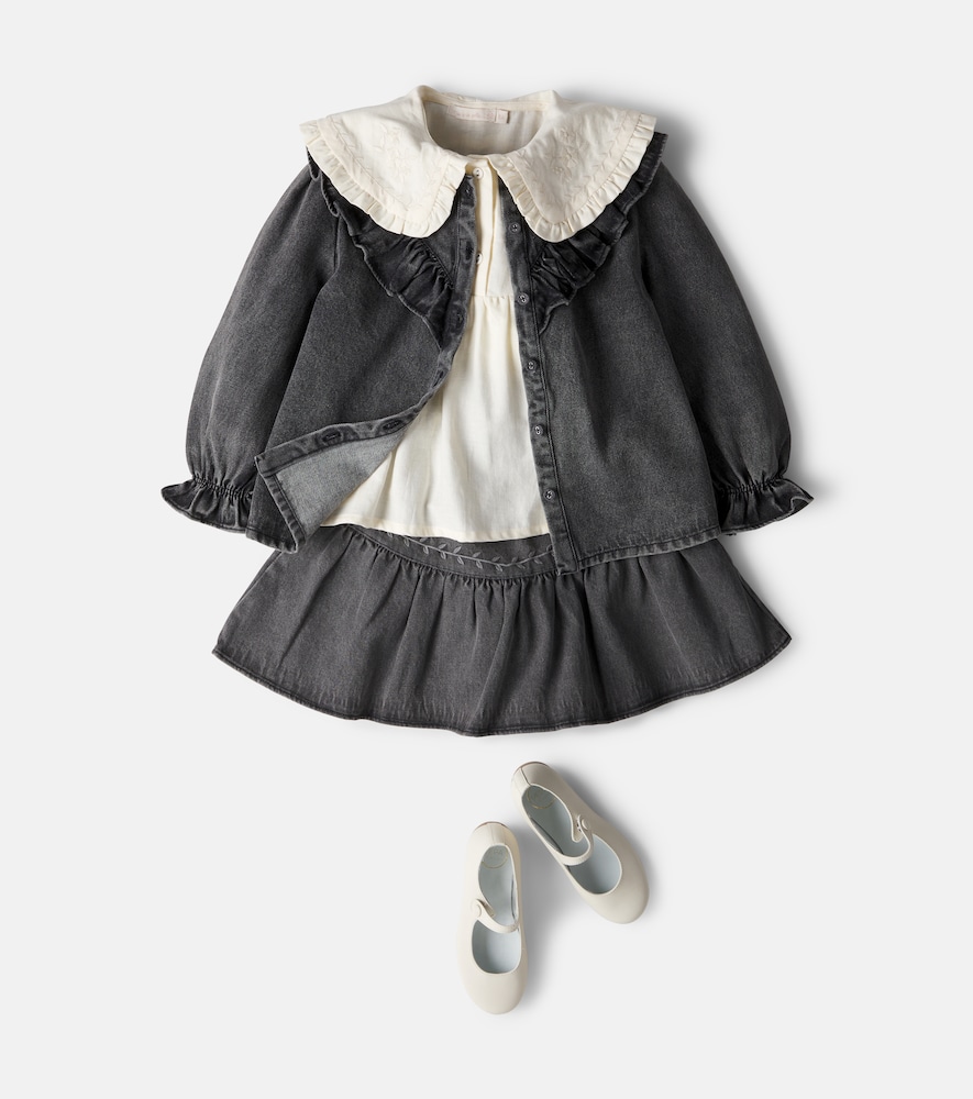 Roby ruffled denim shirt
