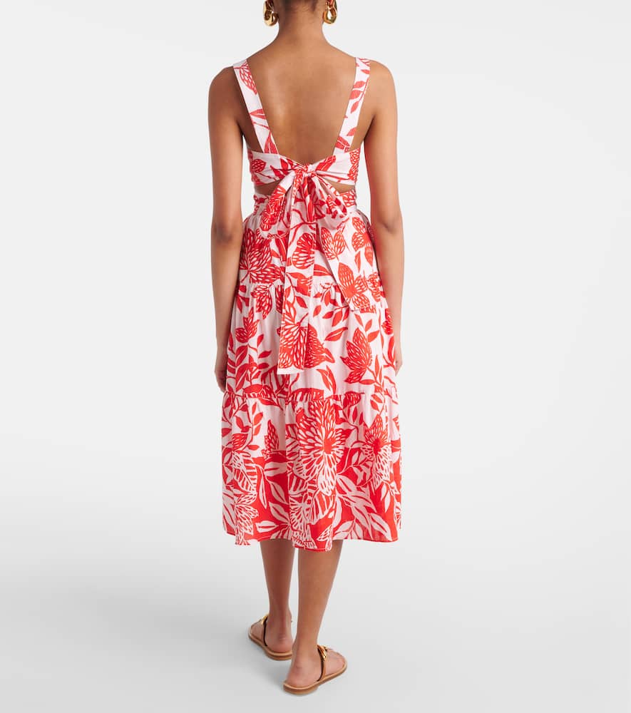 Coco floral cotton midi dress
