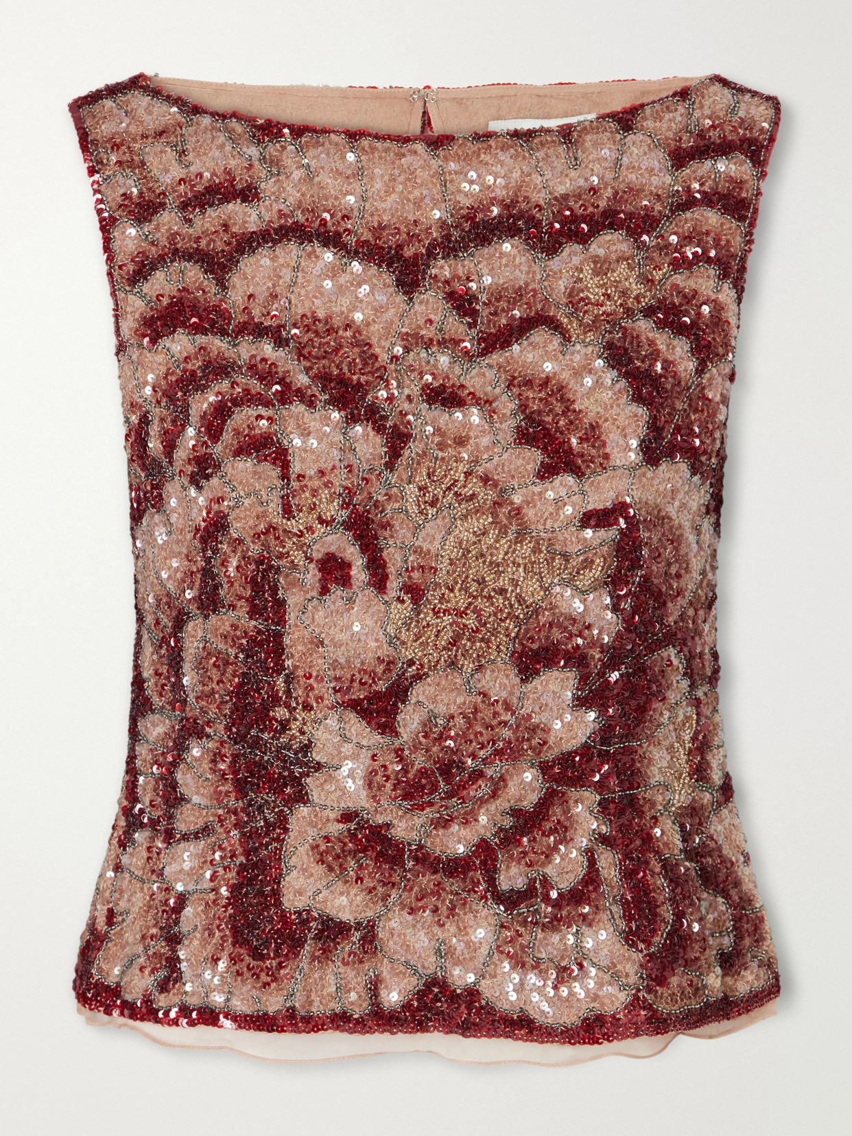Sequin-embellished Blouse - Red