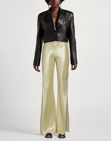 Forte_forte Woman Pants Yellow Size 0 Cotton, Viscose, Metallic Polyester, Cupro