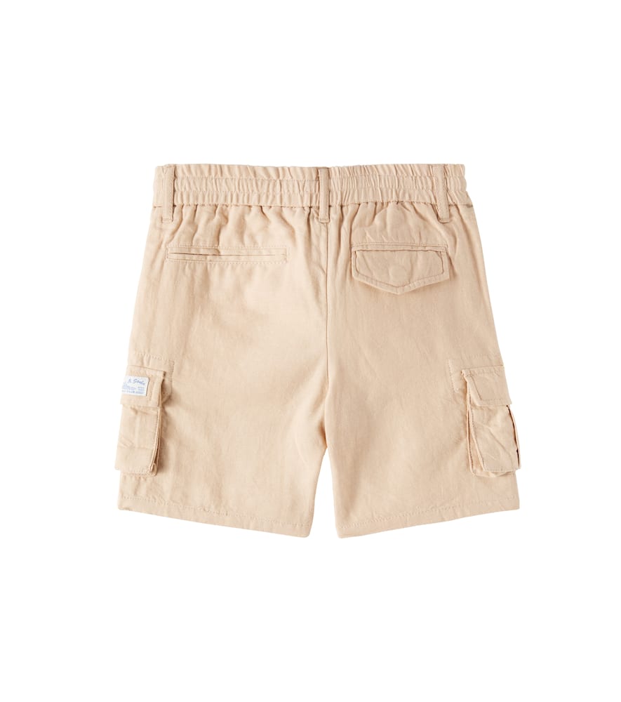 Scotch & Soda Kids Cotton and linen cargo shorts
