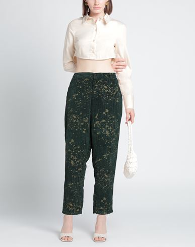 Mood_one Woman Pants Green Size 8 Polyester, Polyamide