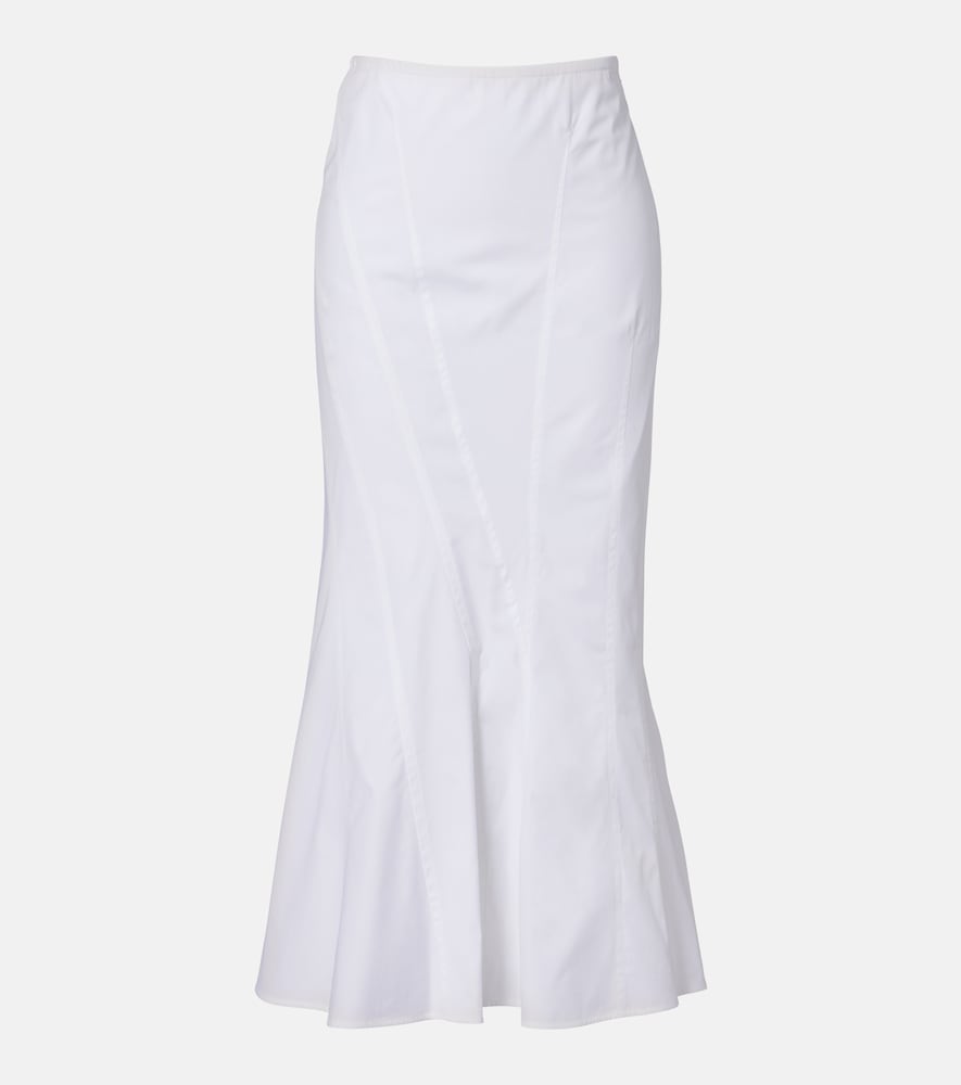 Ora cotton poplin midi skirt