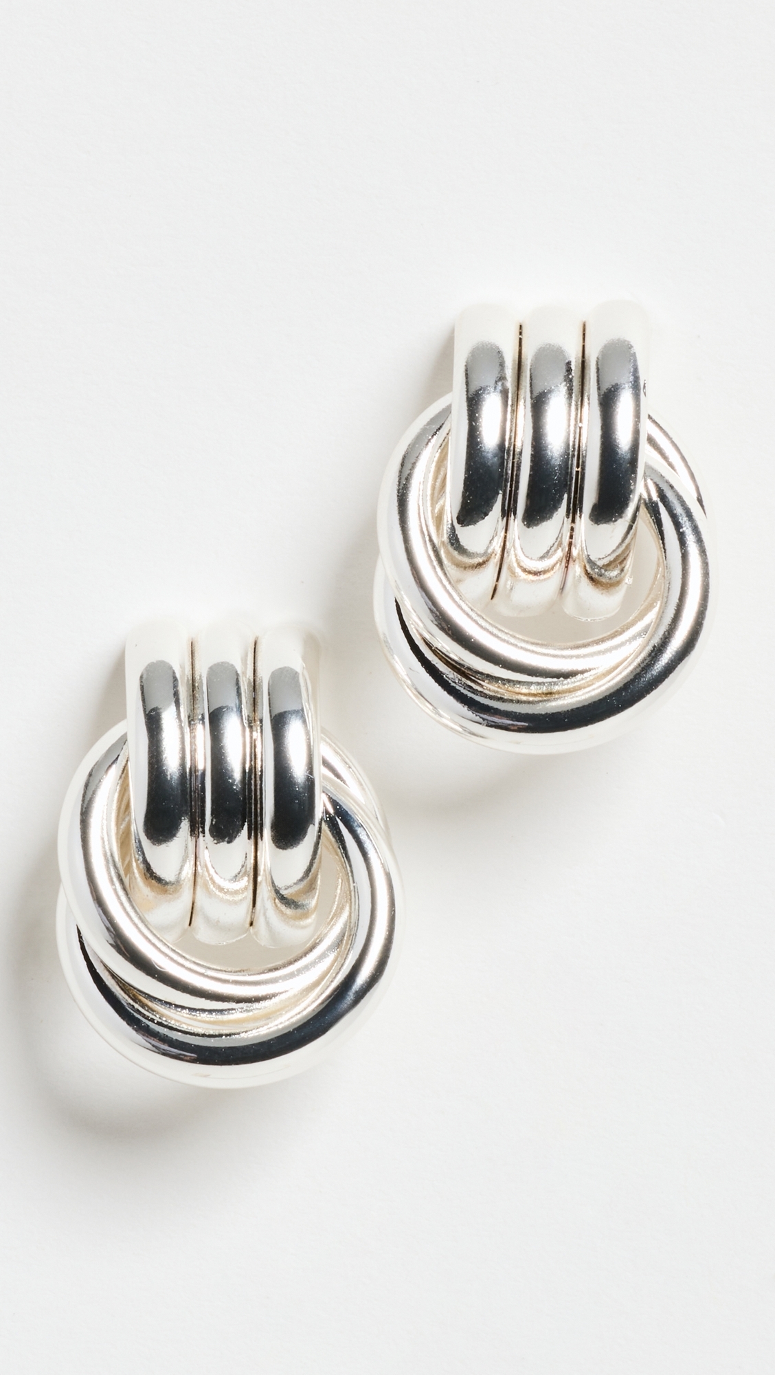 Baby Knot Silver Earrings Silver One Size