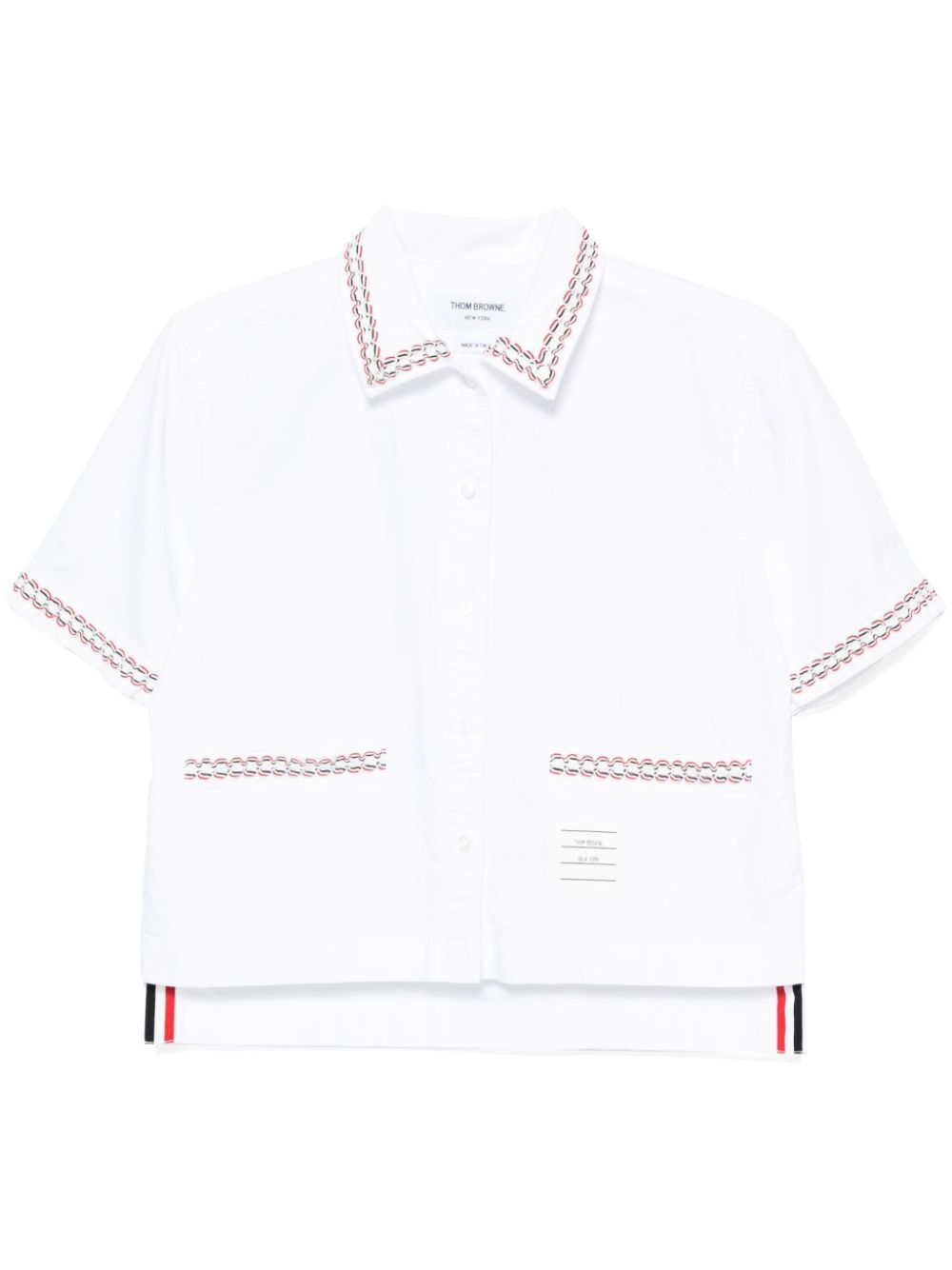 Drop-back cropped shirt - White
