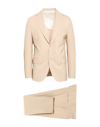 33048876sp Man Suit Sand Size 40 Wool, Silk, Elastane