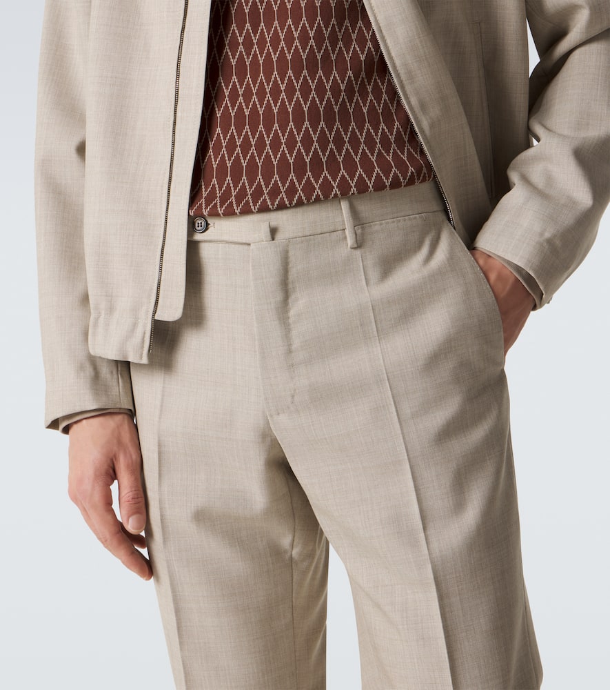 Virgin wool slim pants