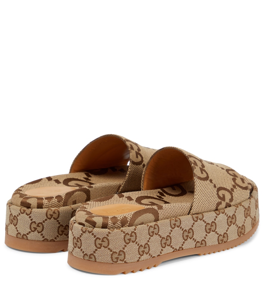 Gucci GG Maxi canvas platform slides
