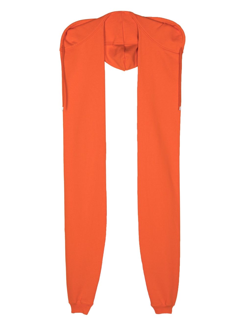 Drawstring-hood scarf - Orange