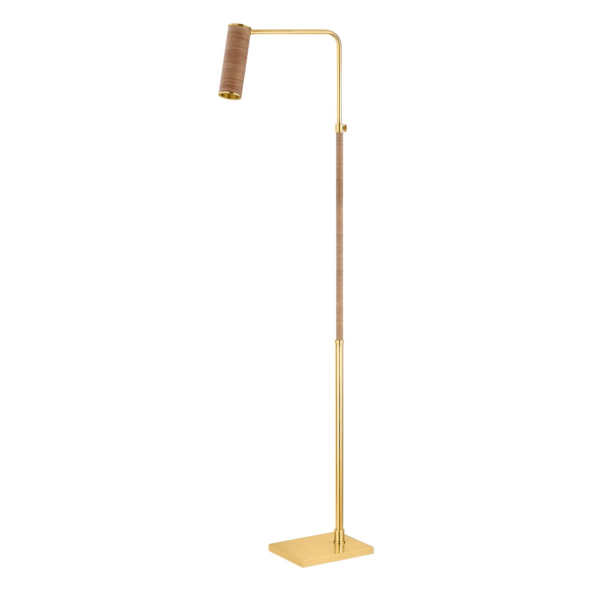 Aged Brass Floor Lamp from the Narragansett Collection