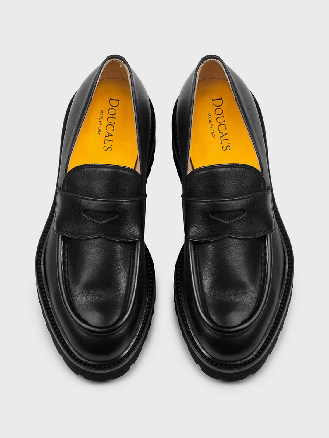 Ridged-sole detail loafers - Black