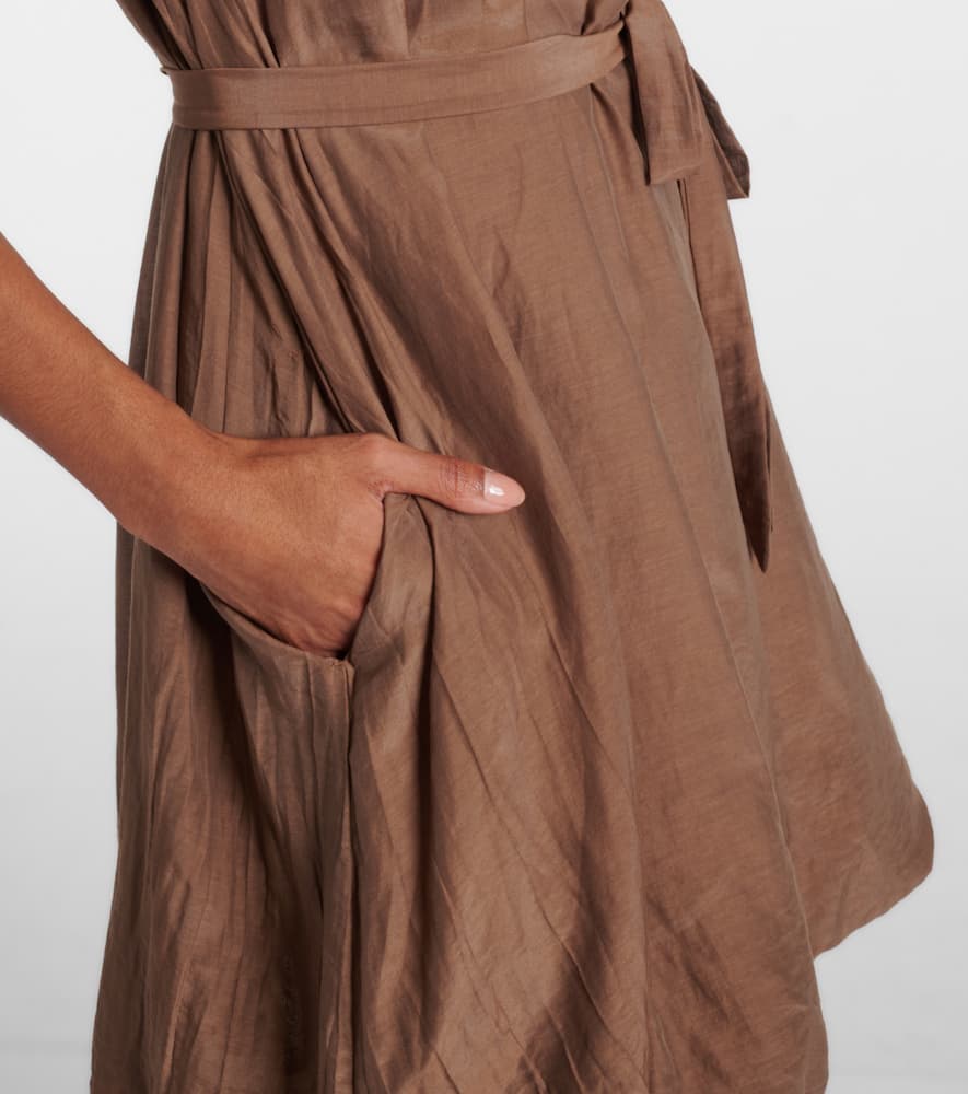 Margot cotton and silk voile minidress