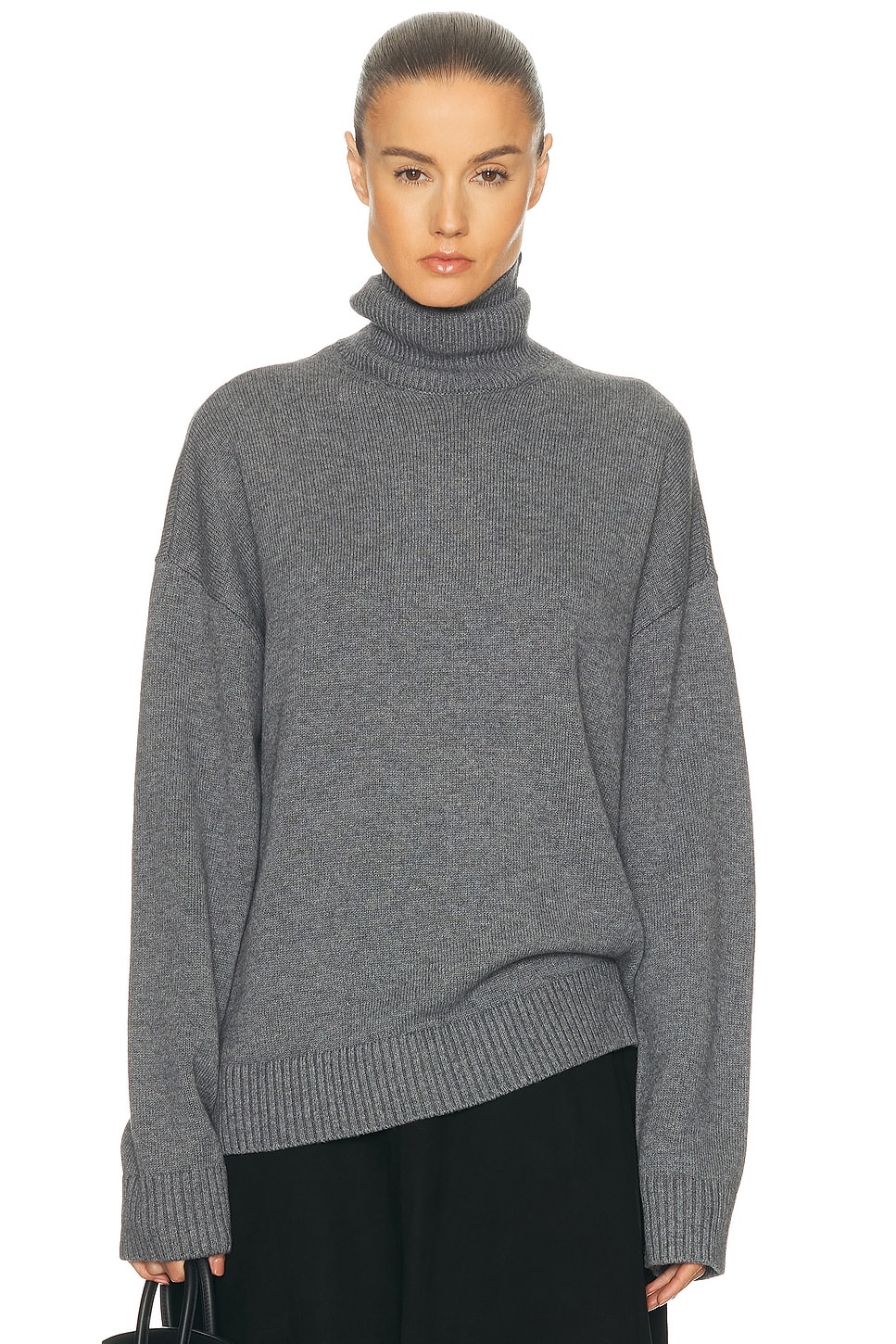 L'Academie Ronny Turtleneck Sweater in Grey - Grey. XXS also in L, M, S