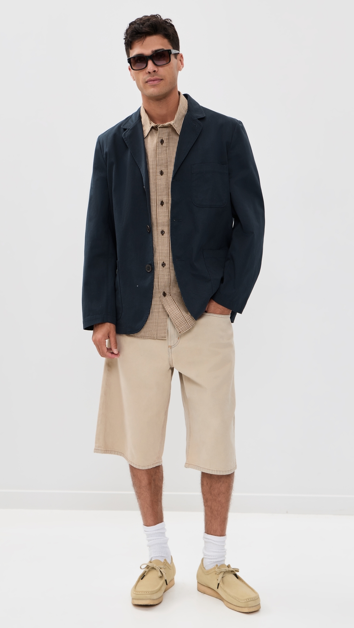 Three Button Jacket Navy