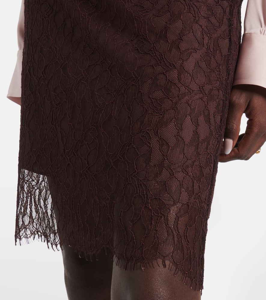 Lace midi skirt