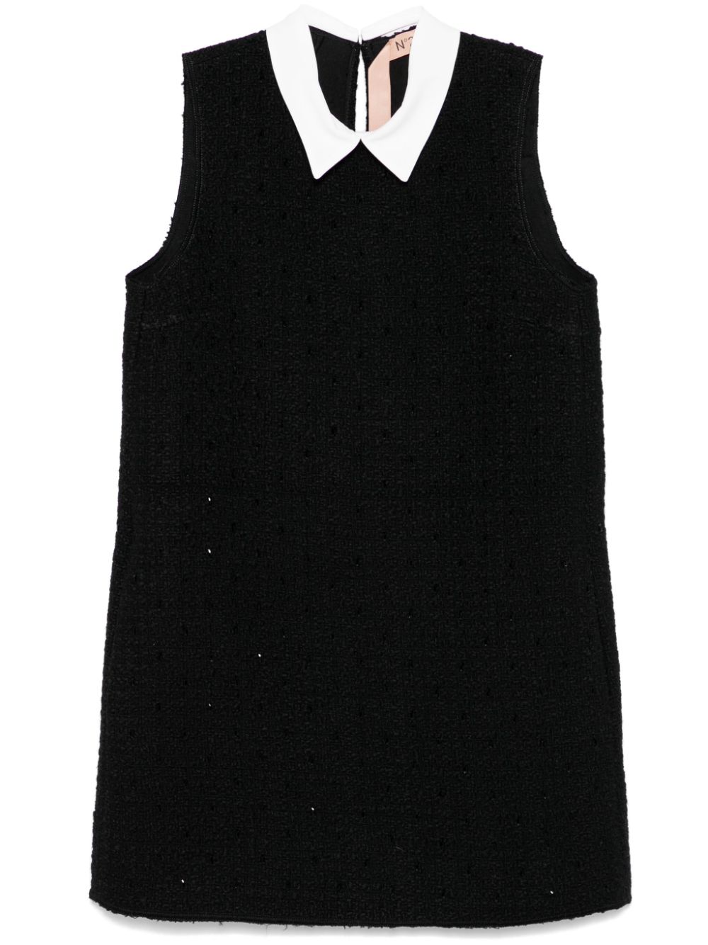 Bead-embellished mini dress - Black