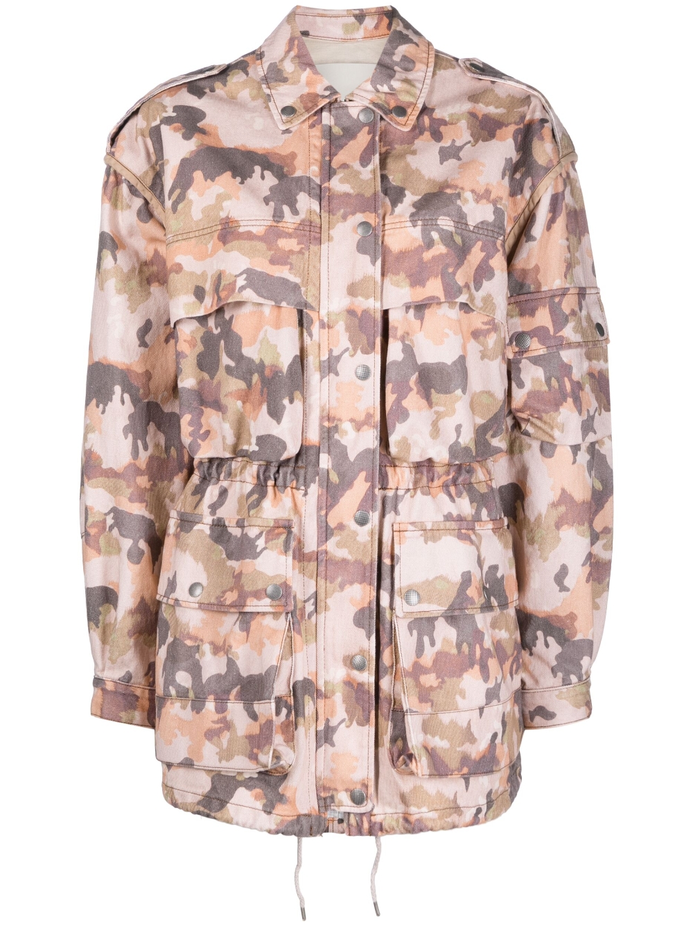 Elize camouflage-print cotton jacket - Neutrals