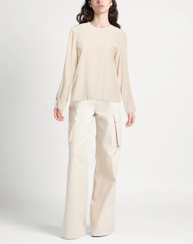 Woman Top Beige Size 12 Silk